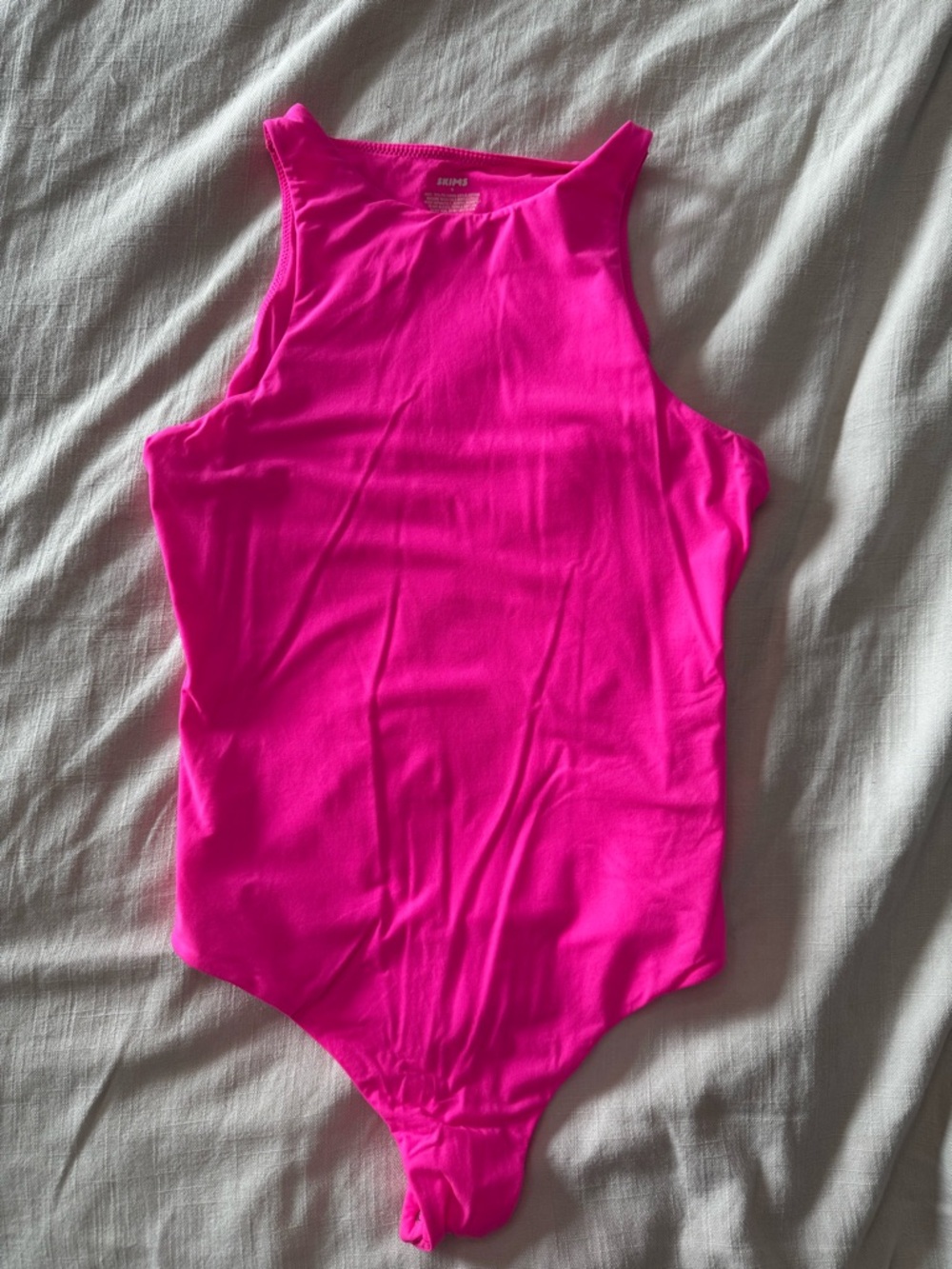 SKIMS Hot Pink Girls' One-Piece Bodysuit